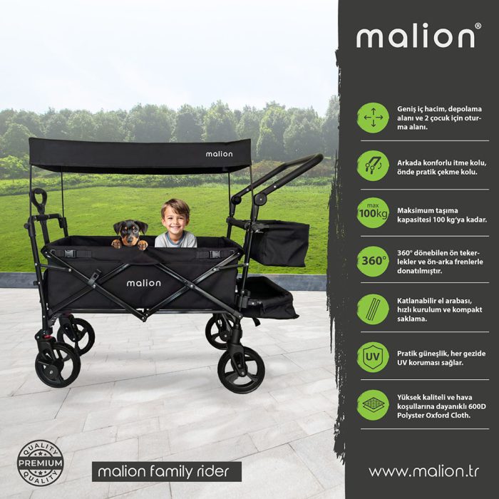 LANSMANA ÖZEL - Malion Family Rider GRİ - Sineklik, Yağmurluk ve Termal Çanta HEDİYE - Görsel 9