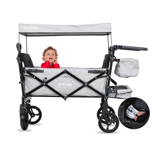 Malion Family Rider - Gri - Katlanabilir Premium Çocuk Arabası